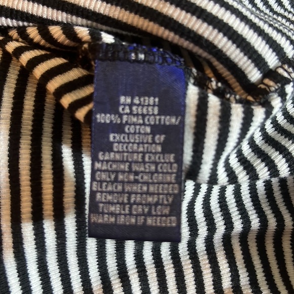 RALPH LAUREN Size Medium Tanktop Dress 100% Pima Cotton Thin Stripe Preppy Chic - Picture 13 of 16